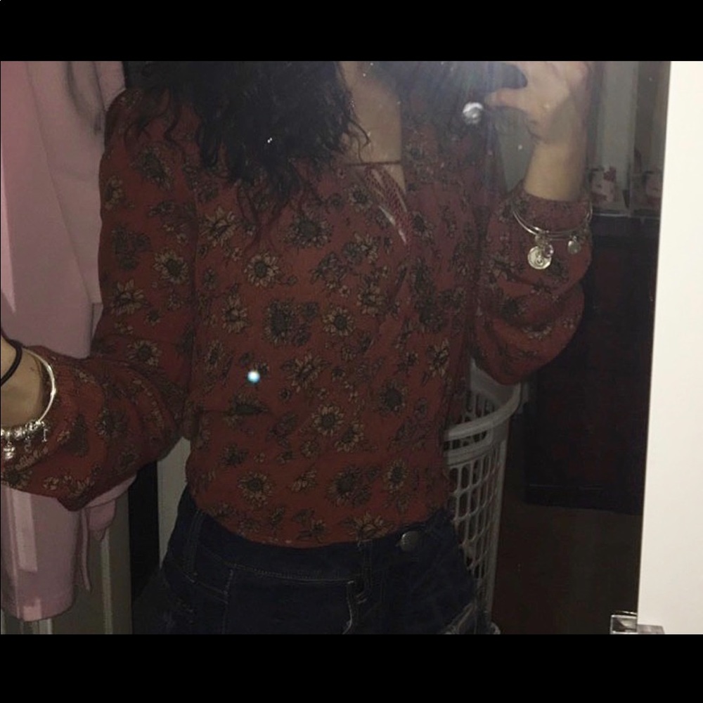 Front tie blouse